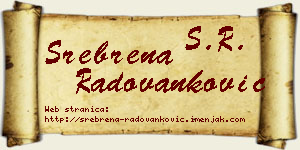Srebrena Radovanković vizit kartica